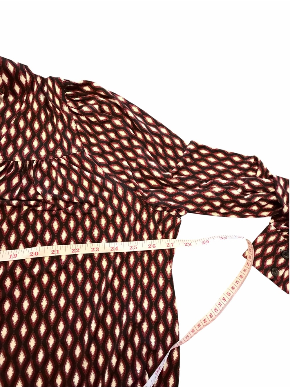 Lane Bryant Geometric Print V-Neck Blouse Career Long Sleeve 22/24 New $50 - Picture 7 of 13